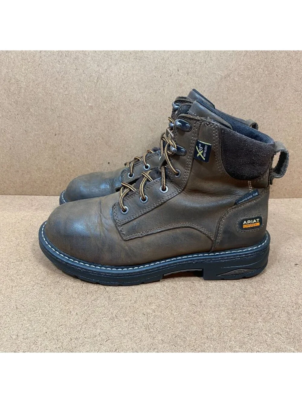 Ariat Womens Casey 6'' MetGuard Composite Toe Work Leather Boots US 9.5B Brown
